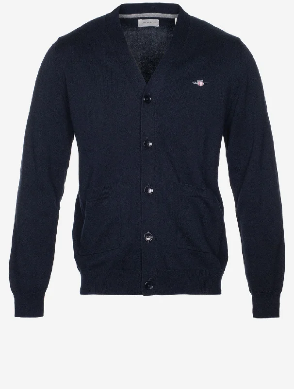 Stylish Layers Classic Cotton V Cardigan Evening Blue