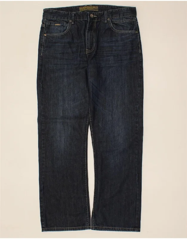 DIESEL Mens Straight Jeans W36 L30 Blue Cotton