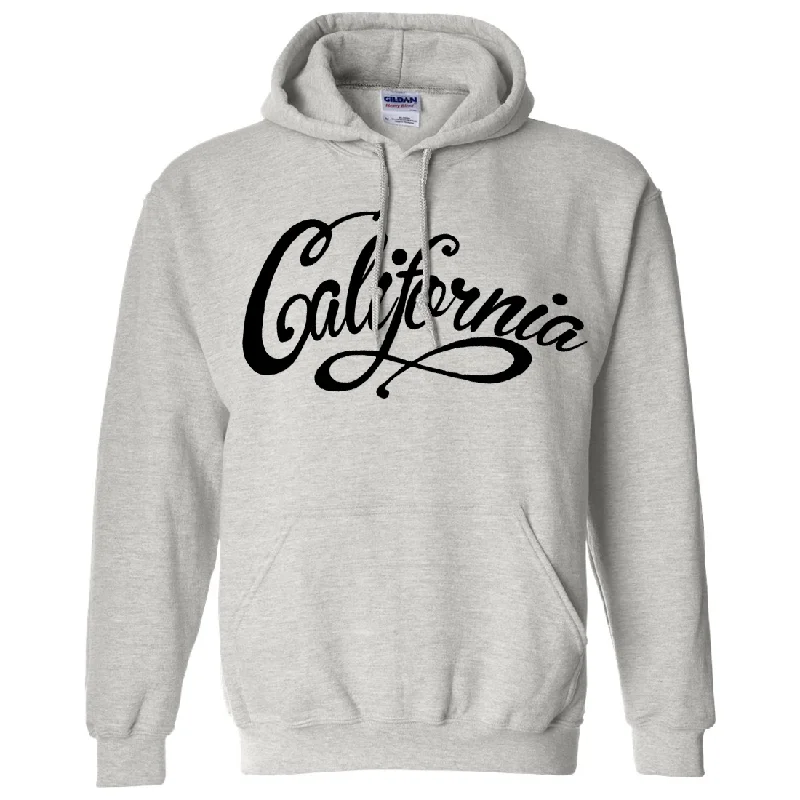 Cozy Pants California Beach Script Black Print Sweatshirt Hoodie