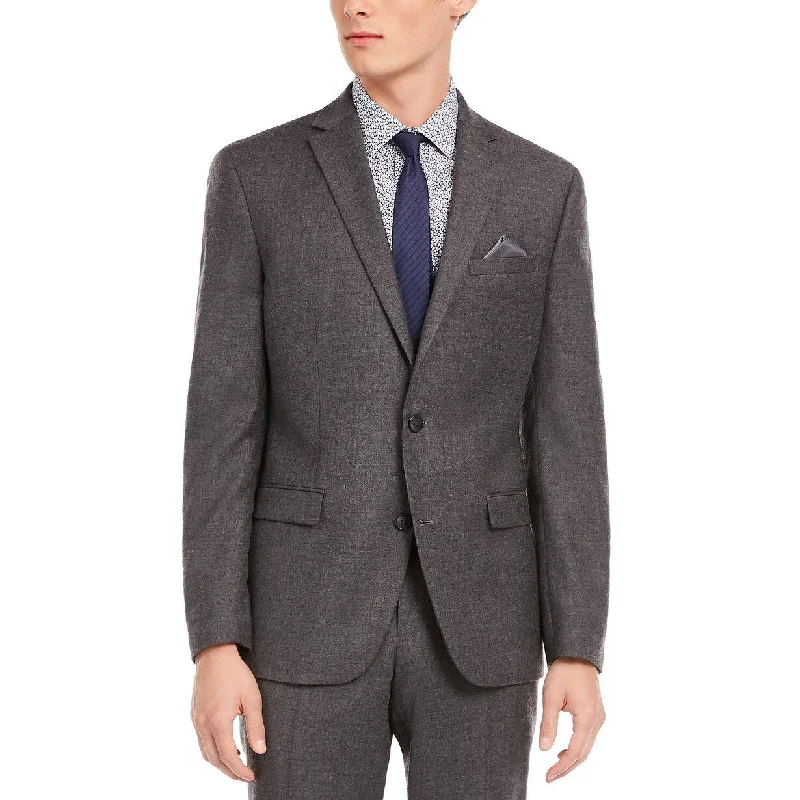 Versatile Wardrobe Bar III Men's Slim-Fit Gray Flannel Suit Separate Jacket Gray Size 36 Versatile Wardrobe Bar III Men's Slim-Fit Gray Flannel Suit Separate Jacket Gray Size 36