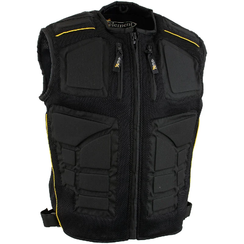 Light T-shirts Xelement CF244 Men's 'Delta' Black Padded Tri-Tex Fabric and Mesh Vest Light T-shirts Xelement CF244 Men's 'Delta' Black Padded Tri-Tex Fabric and Mesh Vest