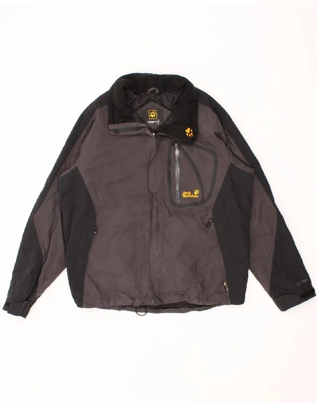 Flexible Wear JACK WOLFSKIN Mens Windbreaker Jacket UK 42 XL Grey Colourblock