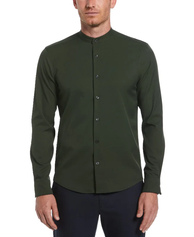 Flexible Styles Untucked Total Stretch Slim Fit Banded Collar Shirt