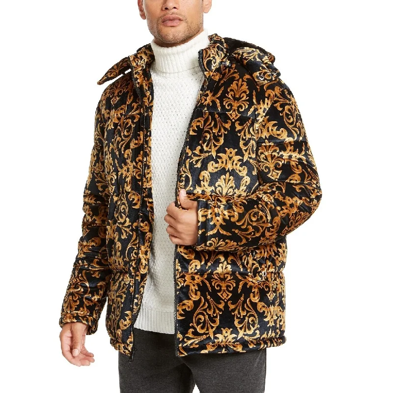 Everyday Jackets INC International Concepts Men's Paisley Hooded Velvet Jacket Black Size Extra Large - X-Large Everyday Jackets INC International Concepts Men's Paisley Hooded Velvet Jacket Black Size Extra Large - X-Large