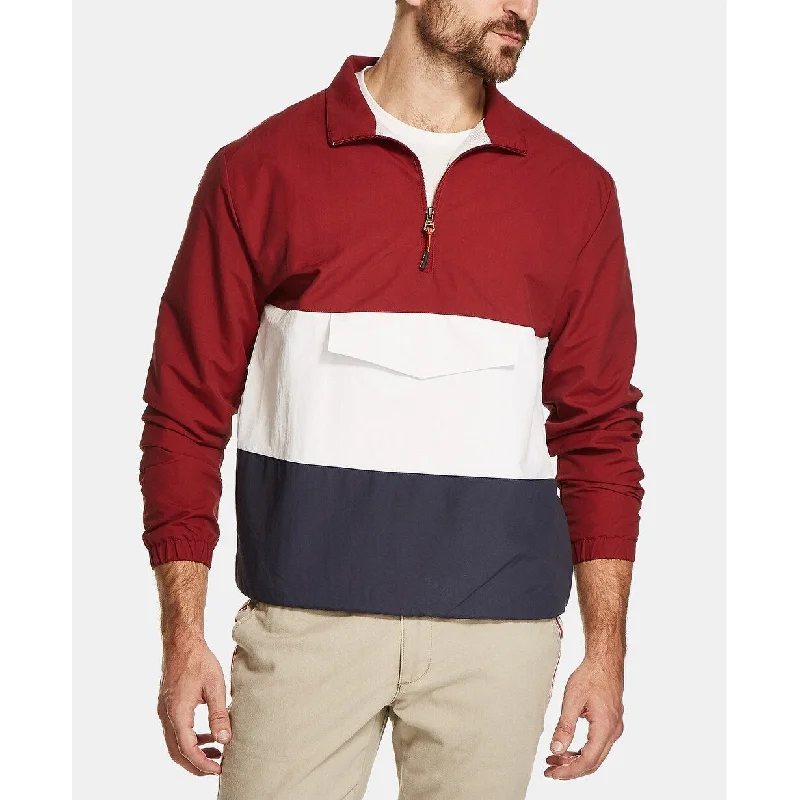Versatile Pants Weatherproof Vintage Men's Colorblocked Anorak Jacket Red Size XL