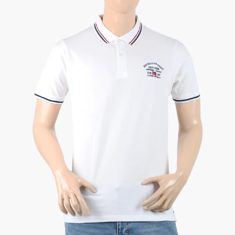 Eminent Men's Polo Half Sleeves T-Shirt - White