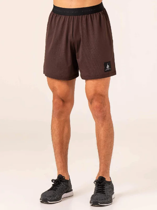 Street Apparel Terrain Mesh Gym Shorts - Dark Oak