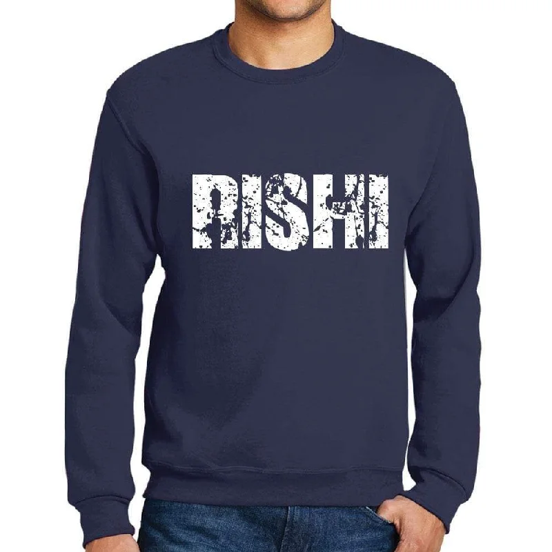 Lightweight T-shirts Men's Printed Graphic Sweatshirt Popular Words RISHI French Navy Lightweight T-shirts Men's Printed Graphic Sweatshirt Popular Words RISHI French Navy
