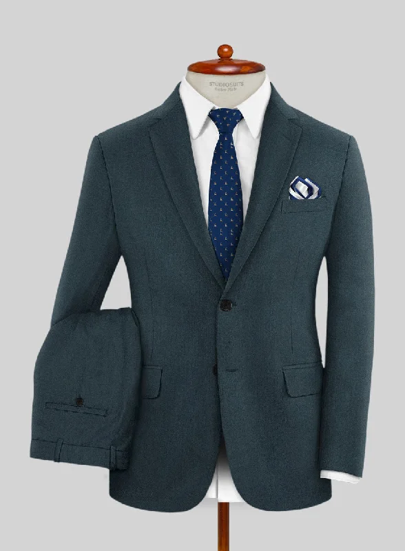 Reda Steel Blue Wool Suit