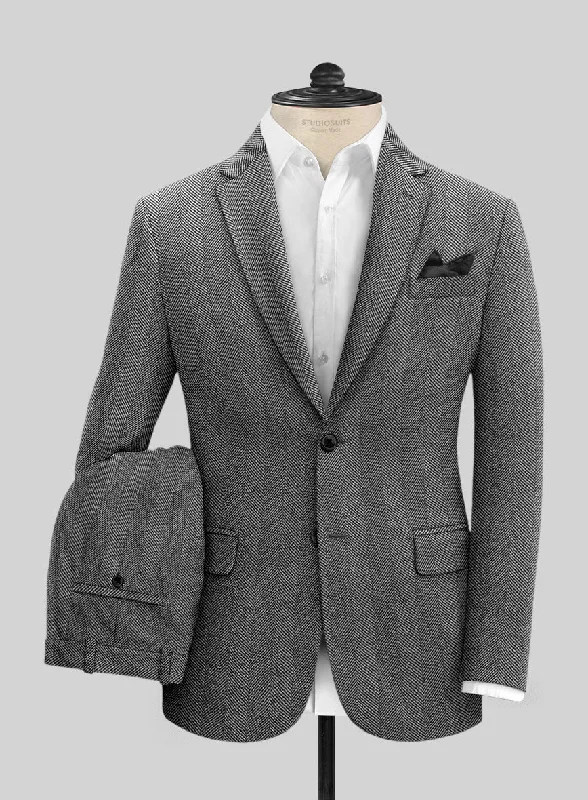 Sartori Teobaldo Gray Herringbone Soft Tweed Suit