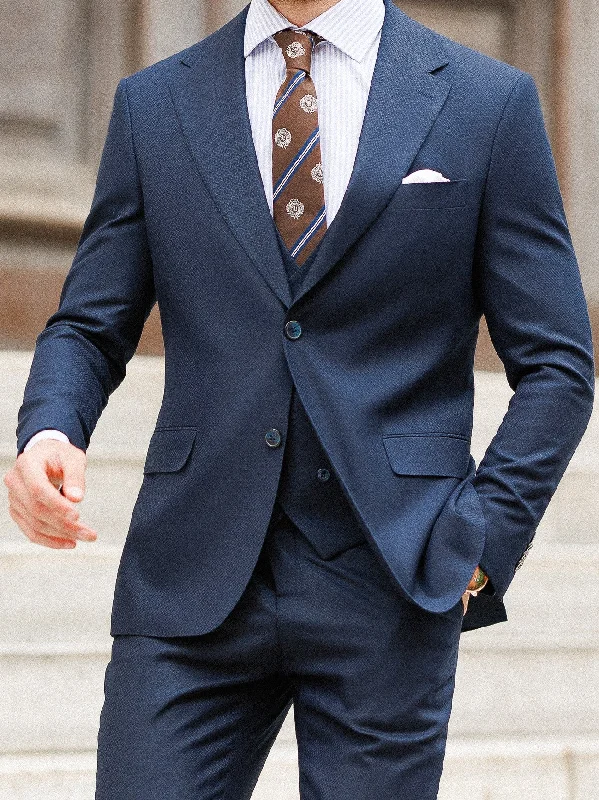 Premium Fit Navy Slim-Fit Suit 3-Piece
