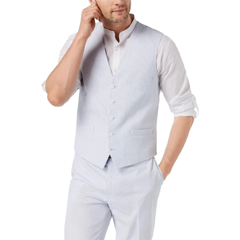 Street Gear I-N-C Mens Seersucker Five Button Vest