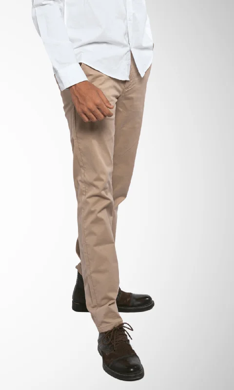 Cool Gear Slim-Fit Trousers Gabardine (Beige)