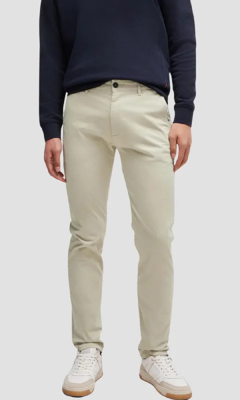Smart Outfits Slim-Fit Trousers Gabardine (Off White)