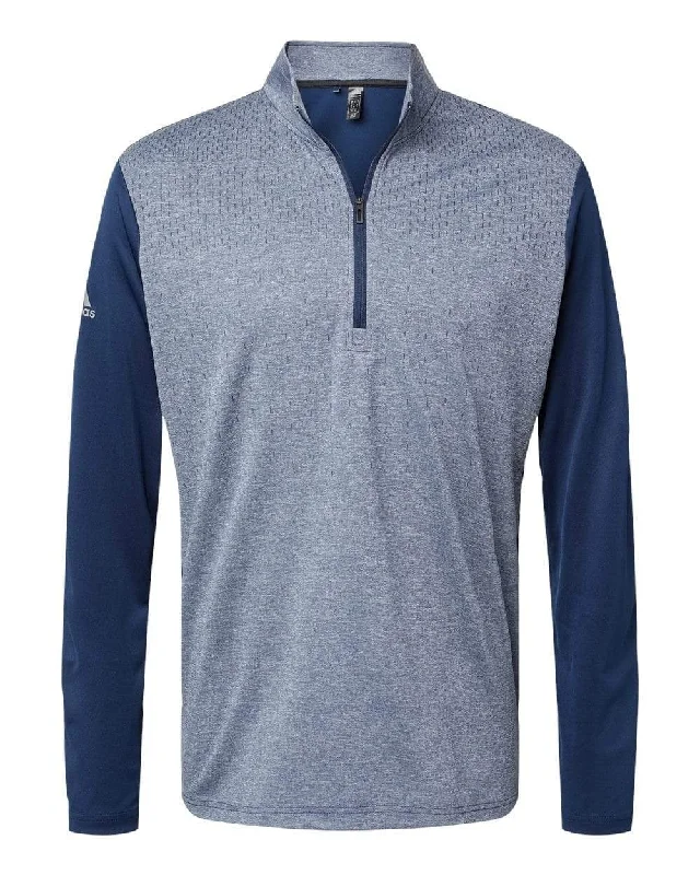 Versatile Pants adidas - Men's Heather Block Print Quarter-Zip Pullover