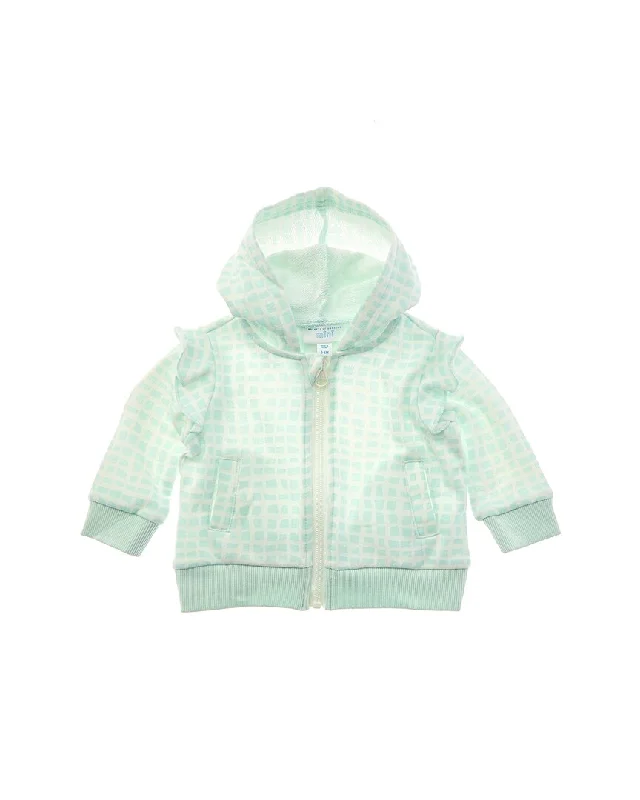 Casual Essentials Rockets of Awesome Wavy Gingham Ruffle Hoodie