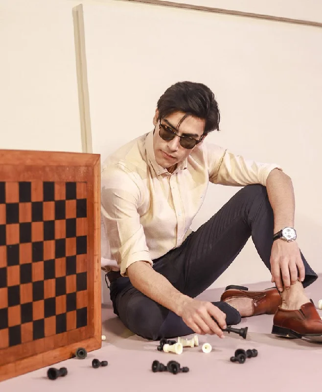 Street Fashion Camel Oxford Shirt (Modern Fit)