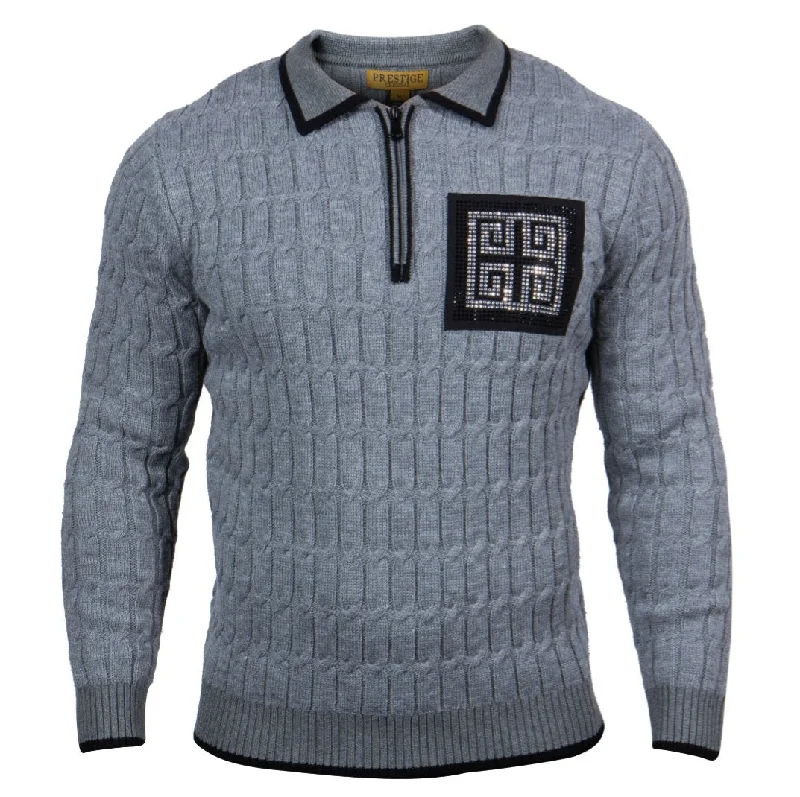 Street Gear Prestige Half Zip Cable Sweater