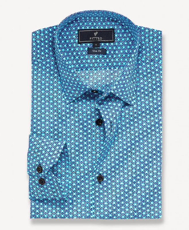 All-Weather Wear Retro Printed Shirt (Slim Fit)