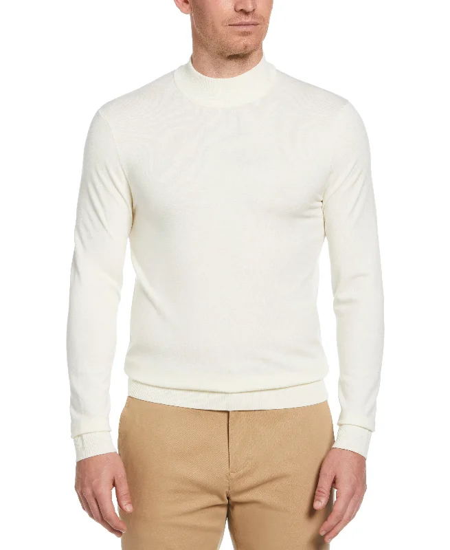 Casual Layers Tech Knit Mock Neck Pullover Sweater